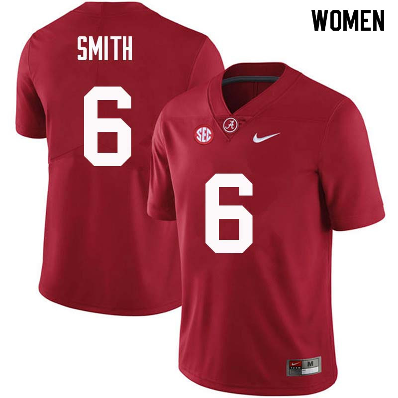 Women #6 Devonta Smith Alabama Crimson Tide College Football Jerseys Sale-Crimson